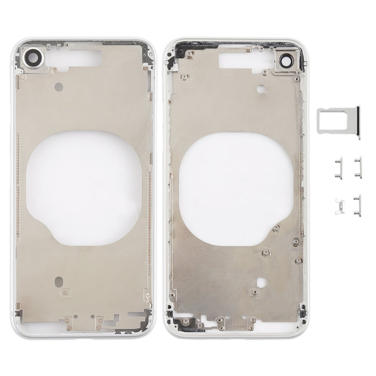 Transparent Back Cover with Camera Lens & SIM Card Tray & Side Keys for iPhone 8 (White) - Back Cover by PMC TechLife | Online Shopping South Africa | PMC TechLife