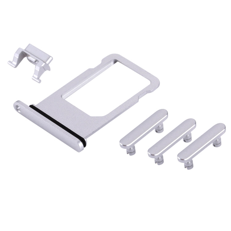 Card Tray + Volume Control Key + Power Button + Mute Switch Vibrator Key for iPhone 8(Silver) - Card Tray by PMC TechLife | Online Shopping South Africa | PMC TechLife