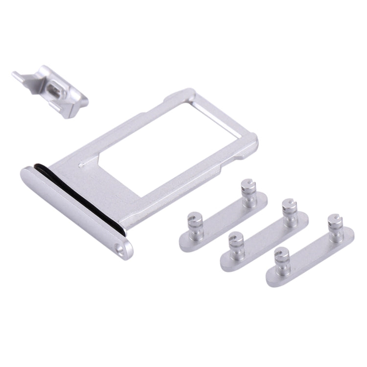 Card Tray + Volume Control Key + Power Button + Mute Switch Vibrator Key for iPhone 8(Silver) - Card Tray by PMC TechLife | Online Shopping South Africa | PMC TechLife