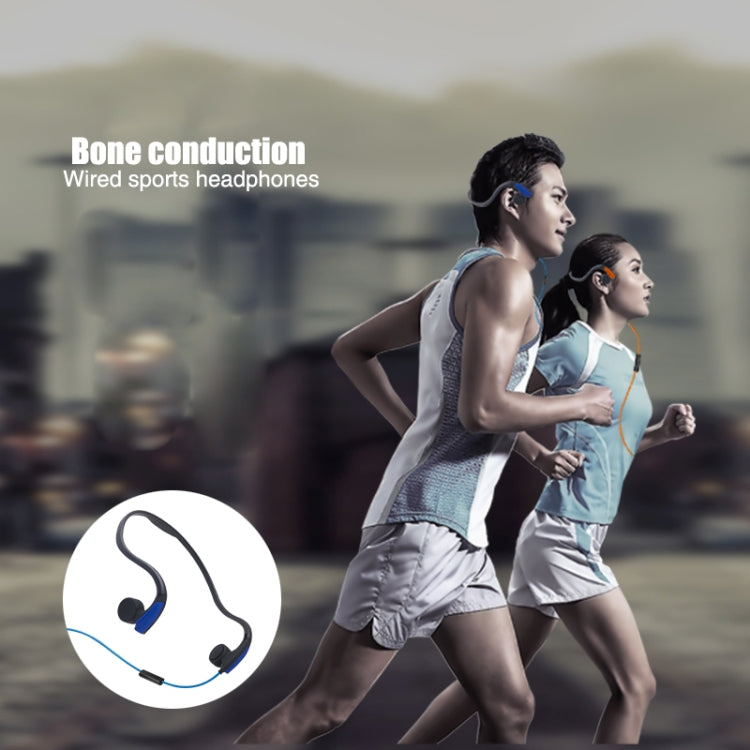 Rear Hanging Wire-Controlled Bone Conduction Outdoor Sports Headphone(Blue) - free shipping - PMC TechLife - Order now!