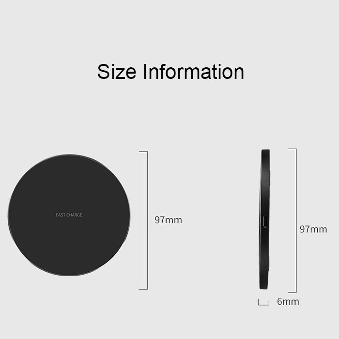 GY-68 Ultra-Thin Aluminum Alloy Wireless Fast Charging Qi Charger Pad(Black Red) - free shipping - PMC TechLife - Order now!