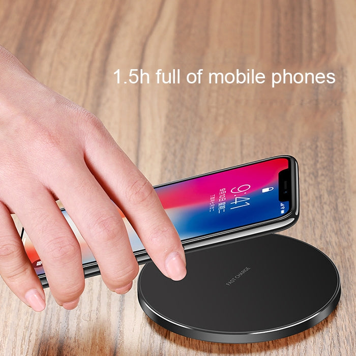 GY-68 Ultra-Thin Aluminum Alloy Wireless Fast Charging Qi Charger Pad(Black Red) - free shipping - PMC TechLife - Order now!