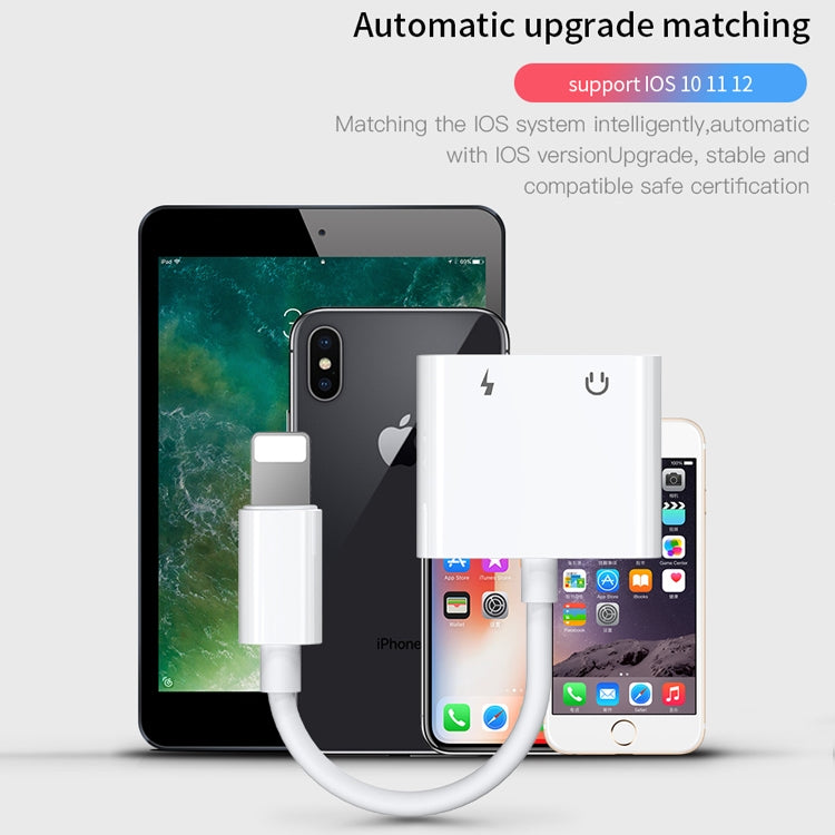 JOYROOM S-Y104 Ben Series Apple Dual Lightning Adapter, Length: 1.2m(White) - Earphone Adapter by JOYROOM | Online Shopping South Africa | PMC TechLife | Buy Now Pay Later Mobicred
