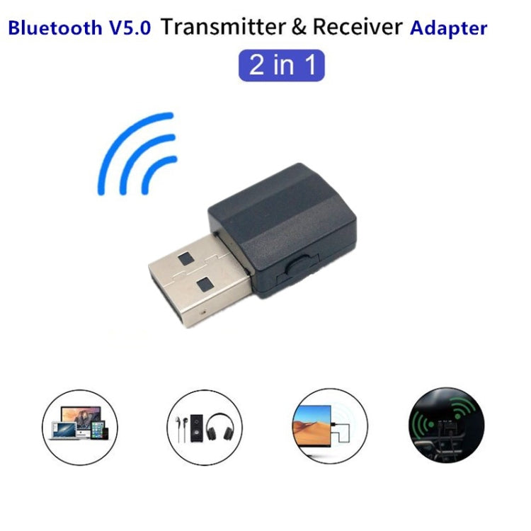 BT600 USB Wireless Audio 2 in 1 Bluetooth 5.0 Receiver & Transmitter Adapter - Audio Receiver Transmitter by PMC TechLife | Online Shopping South Africa | PMC TechLife