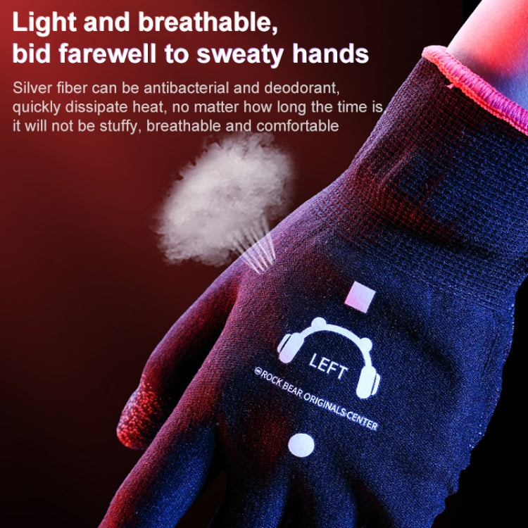 ROCK i28 Super Conductive Silver Fiber Anti-sweat Sensitive Touch Gaming Gloves - Gaming Finger Sleeves by PMC Jewellery | Online Shopping South Africa | PMC Jewellery