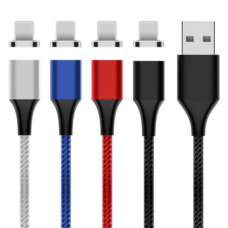 M11 3A USB to 8 Pin Nylon Braided Magnetic Data Cable, Cable Length: 1m (Red) - Charging Cable & Head by PMC TechLife | Online Shopping South Africa | PMC TechLife