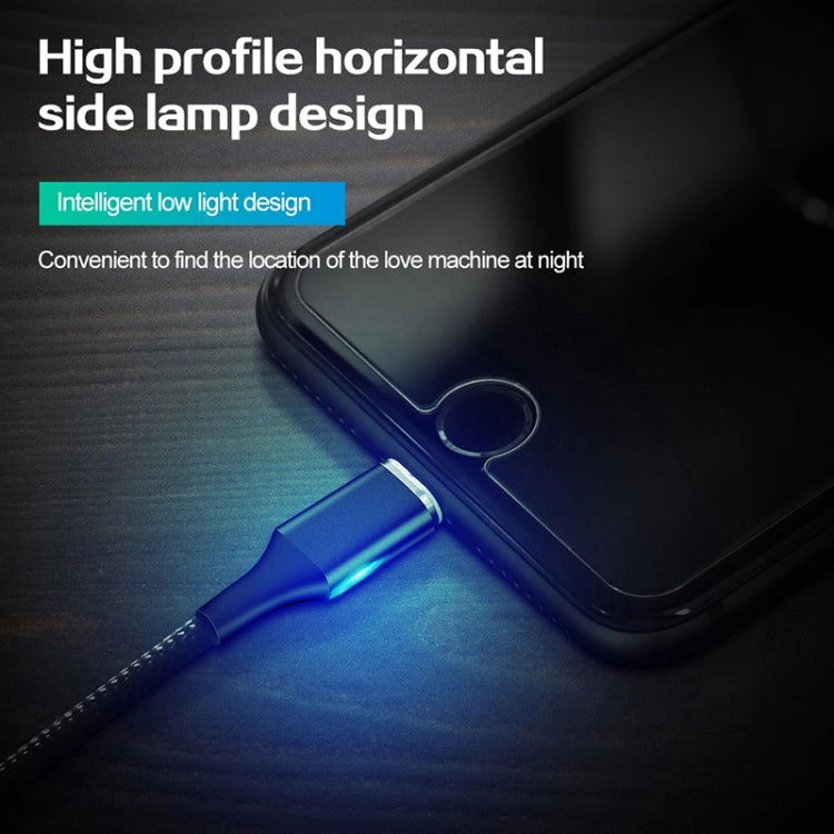 M11 3A USB to 8 Pin Nylon Braided Magnetic Data Cable, Cable Length: 2m (Blue) - Charging Cable & Head by PMC TechLife | Online Shopping South Africa | PMC TechLife