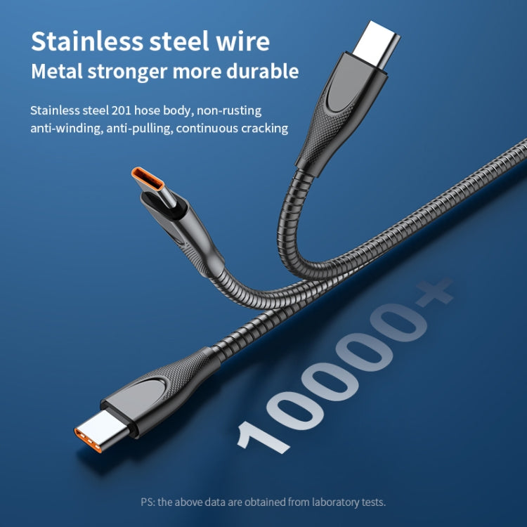 ADC-009 USB-C / Type-C to 8 Pin Zinc Alloy Hose Fast Charging Data Cable, Cable Length: 1m (Silver) - 2 in 1 Cable by PMC Jewellery | Online Shopping South Africa | PMC Jewellery