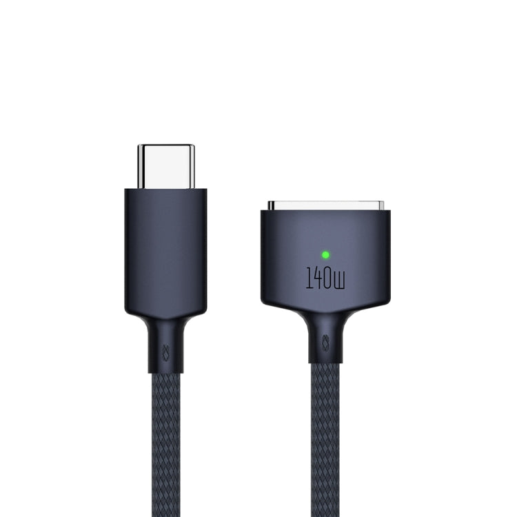 140W USB-C / Type-C to MagSafe 3 Nylon Braided Magnetic Charging Cable, Length: 2m (Blue) - Cable & Adapter by PMC Jewellery | Online Shopping South Africa | PMC Jewellery