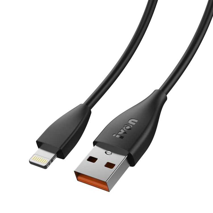 IVON CA87 USB to 8 Pin TPE Fast Charge Data Cable, Cable Length: 1m(Black) - Normal Style Cable by IVON | Online Shopping South Africa | PMC Jewellery