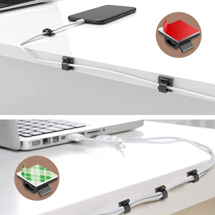 HG2392 50 PCS Desktop Data Cable Organizer Fixing Clip, Gum Type: Acrylic (White) - Cable Organizer by PMC TechLife | Online Shopping South Africa | PMC TechLife