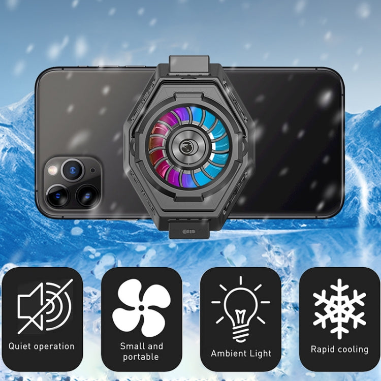 MB-F3 Mobile Phone Live Broadcast Gaming Semiconductor Radiator Back Clamp Cooling Fan - Cooling Fan Radiator by PMC TechLife | Online Shopping South Africa | PMC TechLife