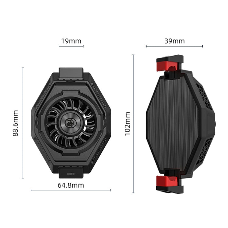 MB-F3 Mobile Phone Live Broadcast Gaming Semiconductor Radiator Back Clamp Cooling Fan - Cooling Fan Radiator by PMC TechLife | Online Shopping South Africa | PMC TechLife