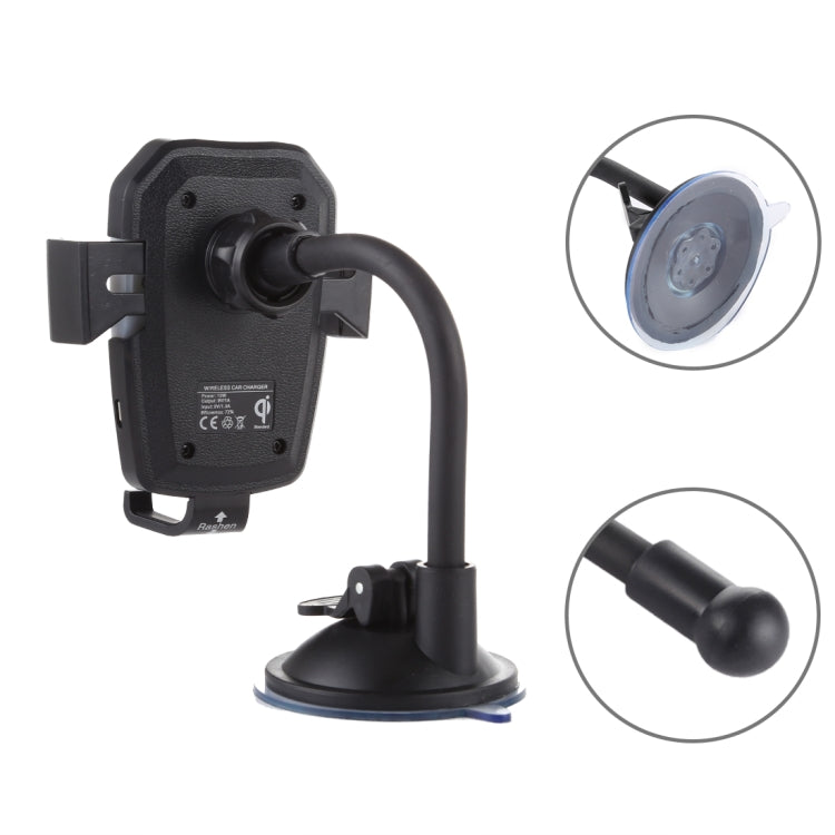 K81 10W QI Universal Rotating Gravity Induction Car Wireless Charging Mobile Phone Holder with Suction Cup - Wireless Charger Holders by PMC TechLife | Online Shopping South Africa | PMC TechLife