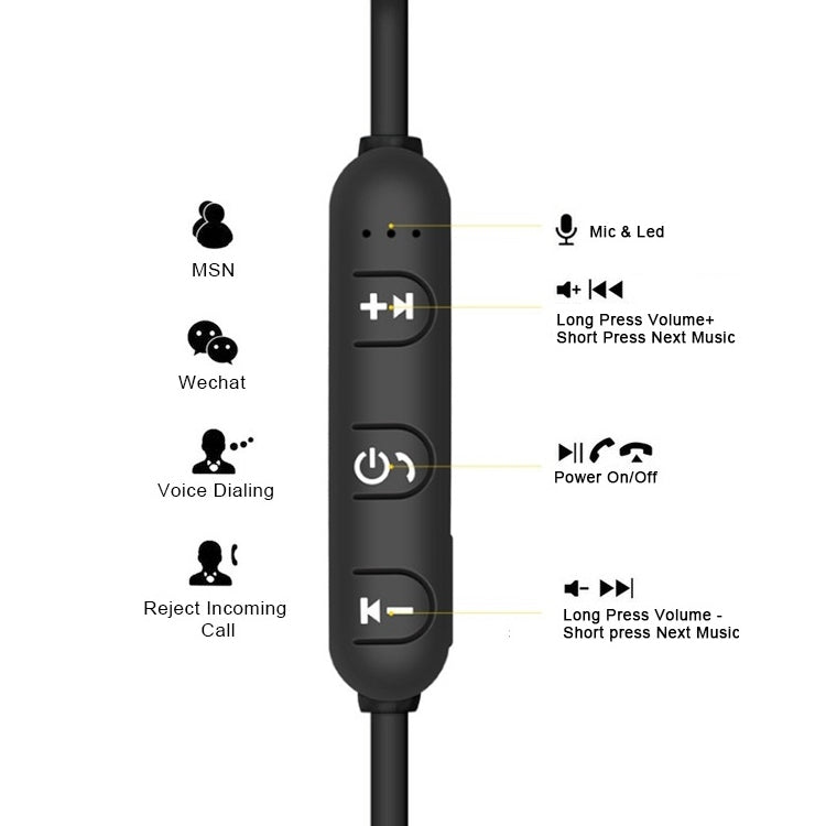 XT11 Magnetic In-Ear Wireless Bluetooth V4.2 Earphones(Gold) - Neck-mounted Earphone by PMC TechLife | Online Shopping South Africa | PMC TechLife