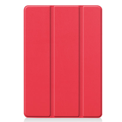 For iPad 10.2 Custer Texture Horizontal Flip Smart PU Leather Case with Sleep / Wake-up Function & Three-folding Holder (Red) - iPad 10.2 Cases by PMC Jewellery | Online Shopping South Africa | PMC Jewellery