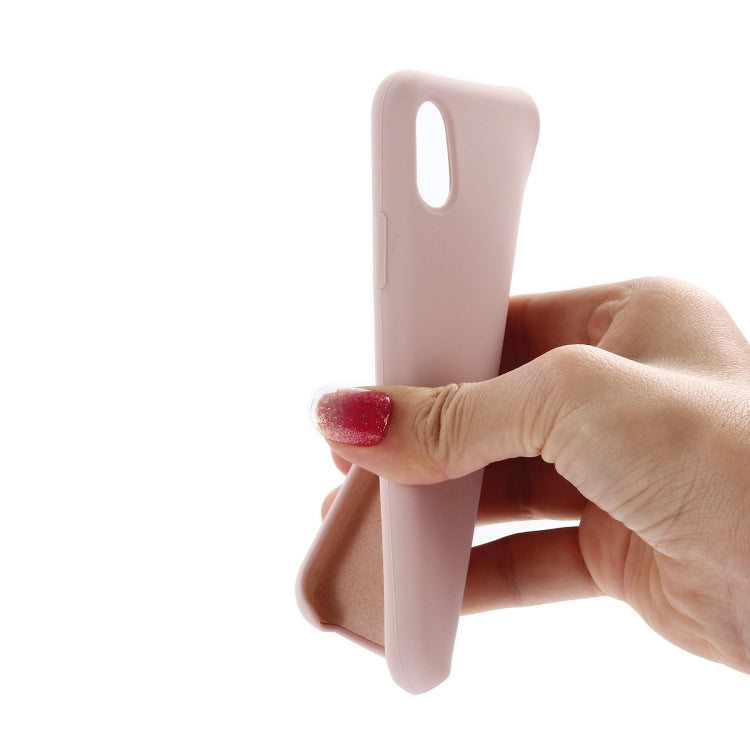 For iPhone XR Four Corners Full Coverage Liquid Silicone Case(Light Pink) - More iPhone Cases by PMC TechLife | Online Shopping South Africa | PMC TechLife