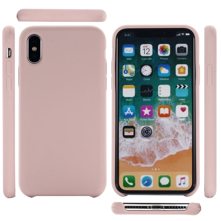 For iPhone XR Four Corners Full Coverage Liquid Silicone Case(Light Pink) - More iPhone Cases by PMC TechLife | Online Shopping South Africa | PMC TechLife