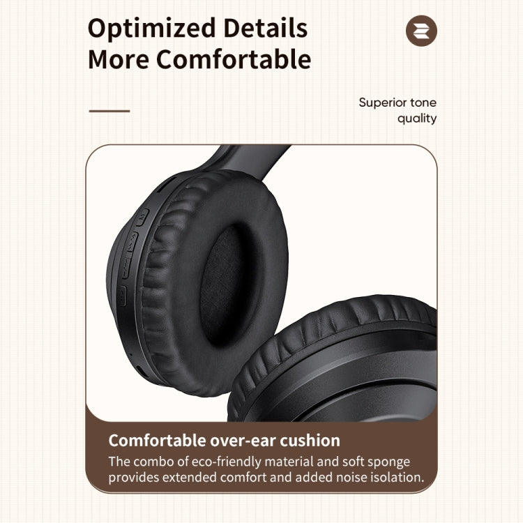 ROCK Space O2 HiFi Bluetooth 5.0 Wireless Headset with Mic, Support TF Card(White) - free shipping - PMC TechLife - Order now!