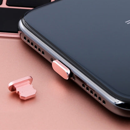 2pcs Universal 8 Pin Charging Port Metal Anti-Dust Plug for iPhone(Rose Gold) - Anti-dust & Ear Caps by PMC Jewellery | Online Shopping South Africa | PMC Jewellery