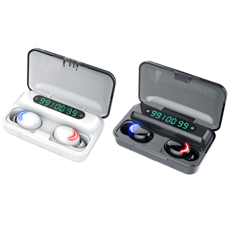 F9-5C Three-screen Digital Display Noise Reduction Bluetooth Earphone with Hand Strap(Black) - Bluetooth Earphone by PMC TechLife | Online Shopping South Africa | PMC TechLife