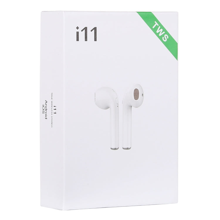 i11-TWS Bluetooth V5.0 Wireless Stereo Earphones with Magnetic Charging Box, Compatible with iOS & Android(White) - TWS Earphone by PMC Jewellery | Online Shopping South Africa | PMC Jewellery