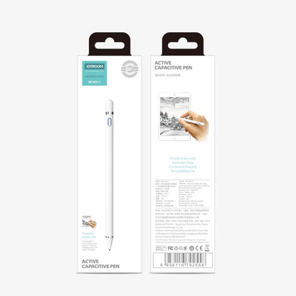 JOYROOM JR-K811 Excellent Series Micro USB Rechargeable Active Capacitive Stylus Pen with Magnetic Cap, Compatible with Android & IOS(Black) - Stylus Pen by JOYROOM | Online Shopping South Africa | PMC Jewellery | Buy Now Pay Later Mobicred