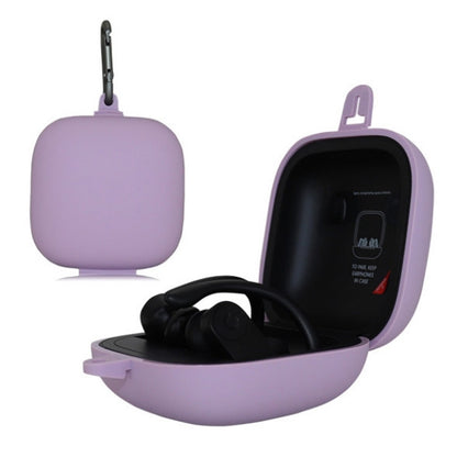 Solid Color Silicone Wireless Bluetooth Earphone Protective Case for Beats Powerbeats Pro(Purple) - Other Case by PMC Jewellery | Online Shopping South Africa | PMC Jewellery