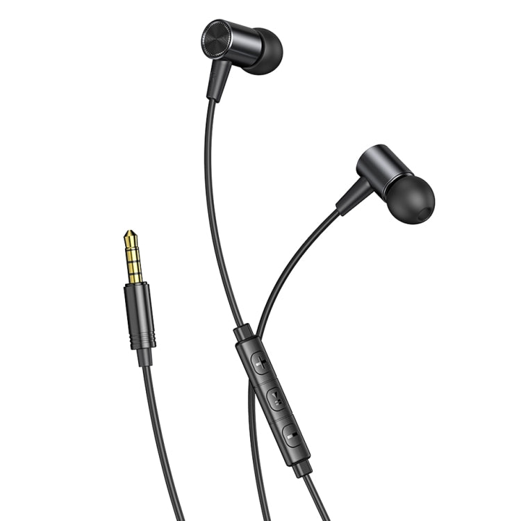awei L2  3.5mm Plug In-Ear Wired Stereo Earphone with Mic(Black) - Normal Style Earphone by awei | Online Shopping South Africa | PMC Jewellery