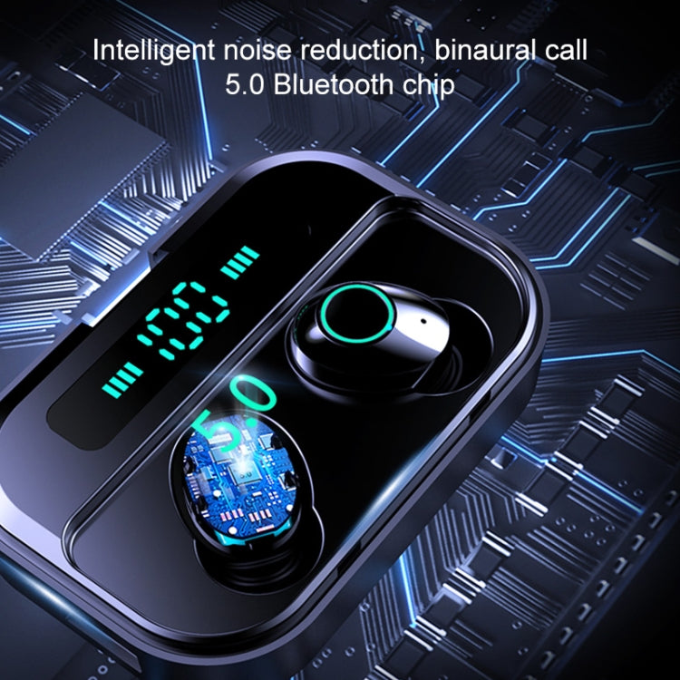 M7 TWS V5.0 Binaural Wireless Stereo Bluetooth Headset with Charging Case and Digital Display(White) - TWS Earphone by PMC TechLife | Online Shopping South Africa | PMC TechLife