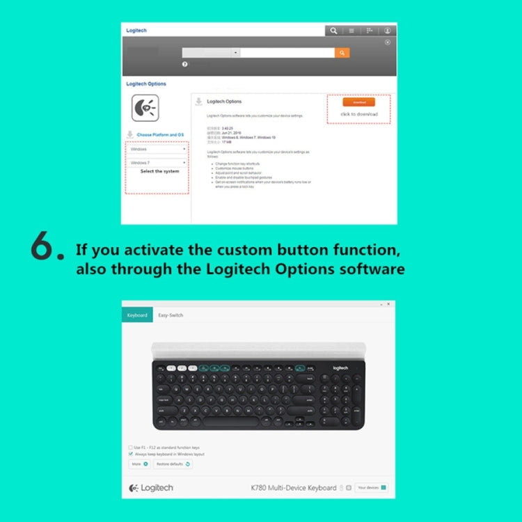 Logitech K780 Multi-device Bluetooth + Unifying Dual Mode Wireless Keyboard with Stand (Black) - free shipping - PMC TechLife - Order now!