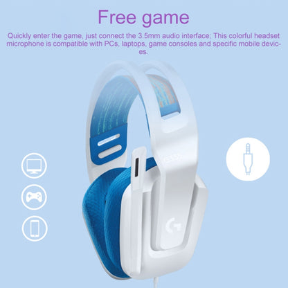 Logitech G335 Foldable Wired Gaming Headset with Microphone (White) - Multimedia Headset by Logitech | Online Shopping South Africa | PMC Jewellery | Buy Now Pay Later Mobicred