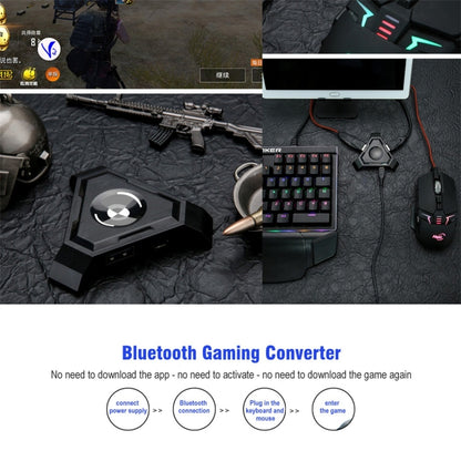 HXSJ P5 Bluetooth 4.1 Keyboard Mouse Bluetooth Gaming Converter, Can Not Be Pressed Version(Black) - Converter & Adapter by HXSJ | Online Shopping South Africa | PMC Jewellery | Buy Now Pay Later Mobicred