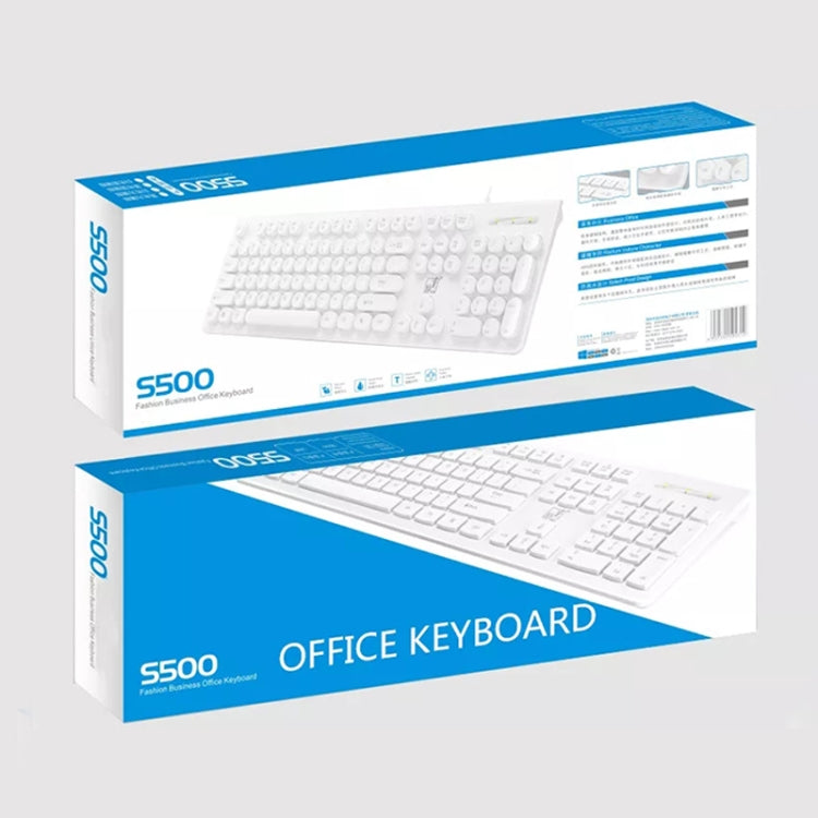 ZGB S500 Round Key USB Wired Computer Keyboard (White) - free shipping - PMC TechLife - Order now!