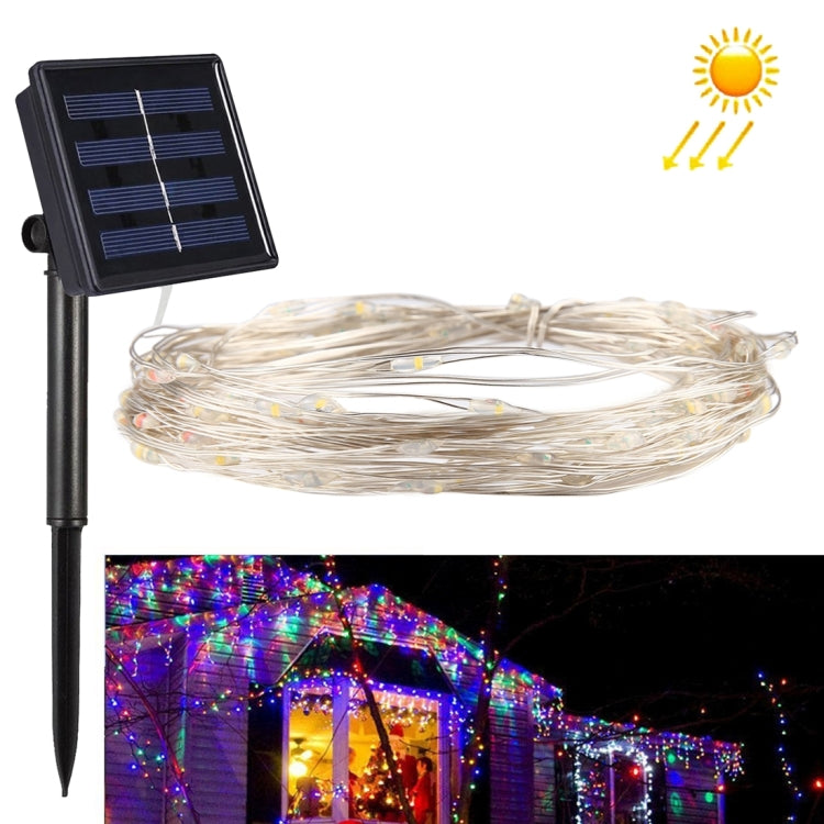 20m 200 LEDs SMD 0603 Solar Panel Silver Wire String Light Fairy Lamp Decorative Light, DC 5V (Colorful Light) - free shipping - PMC TechLife - Order now!