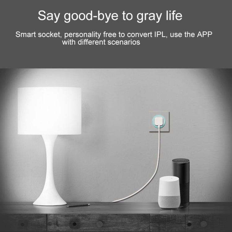 10A Round Shape WiFi 2.4GHz Mini Plug APP Remote Control Timing Smart Socket Works with Alexa & Google Home & Colorful Breathing Light, AC 100-240V, US Plug - Smart Socket by PMC Jewellery | Online Shopping South Africa | PMC Jewellery