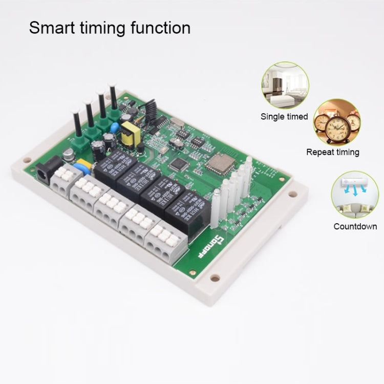 Sonoff  4CH Pro 433MHz Remote Control + WiFi Smart Timer Switch,  Interlock / Self-locking, 3 Working Modes, Compatible with Alexa and Google Home, Support iOS and Android - free shipping - PMC TechLife - Order now!