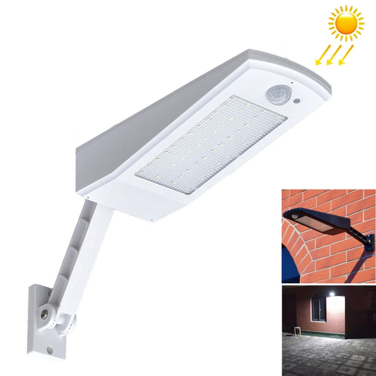 6.8W Solar Motion Sensor LED Solar Light, 48 LEDs SMD 2835 900 LM Angle Adjustment Energy Saving Light with 5V 3.2W Solar Panel(White) - With Solar Panel by PMC Jewellery | Online Shopping South Africa | PMC Jewellery