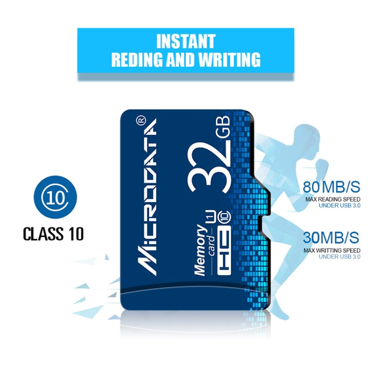 MICRODATA 128GB U3 Blue TF(Micro SD) Memory Card - free shipping - PMC TechLife - Order now!