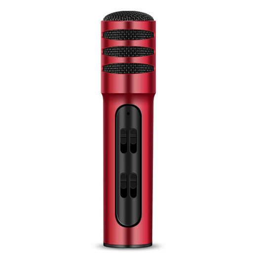 BGN-C7 Condenser Microphone Dual Mobile Phone Karaoke Live Singing Microphone Built-in Sound Card(Red) - Microphone by PMC Jewellery | Online Shopping South Africa | PMC Jewellery