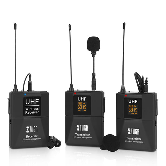 XTUGA CM8 UHF Wireless Digital Camera Lavalier Microphone - Camera Microphone by XTUGA | Online Shopping South Africa | PMC Jewellery | Buy Now Pay Later Mobicred