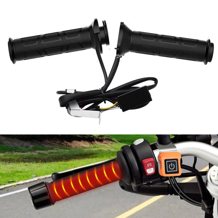 WUPP CS-095D1 Motorcycle Modified Adjustable Temperature Silicone Universal Electric Heating Hand Cover Heated Grip Handlebar(Black) - Grips by WUPP | Online Shopping South Africa | PMC Jewellery | Buy Now Pay Later Mobicred