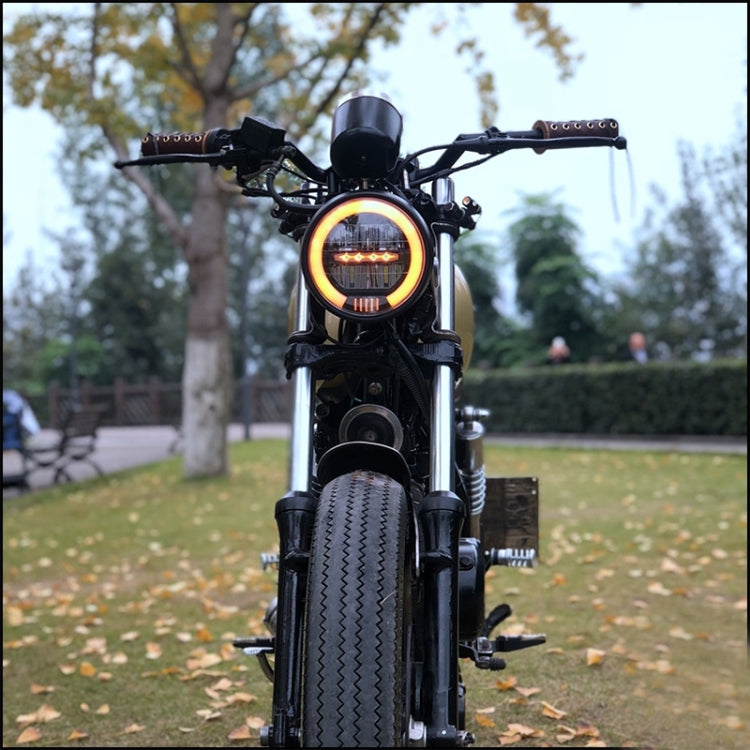 Motorcycle 5.75 inch Harley Headlight Retro Lamp LED Light Modification Accessories (Yellow) - Headlights by PMC TechLife | Online Shopping South Africa | PMC TechLife | Buy Now Pay Later Mobicred