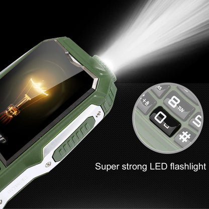 L9 Triple Proofing Elder Phone, Waterproof Shockproof Dustproof, 3800mAh Battery, 1.8 inch, 21 Keys, LED Flashlight, FM, Dual SIM(Green) - Others by PMC Jewellery | Online Shopping South Africa | PMC Jewellery