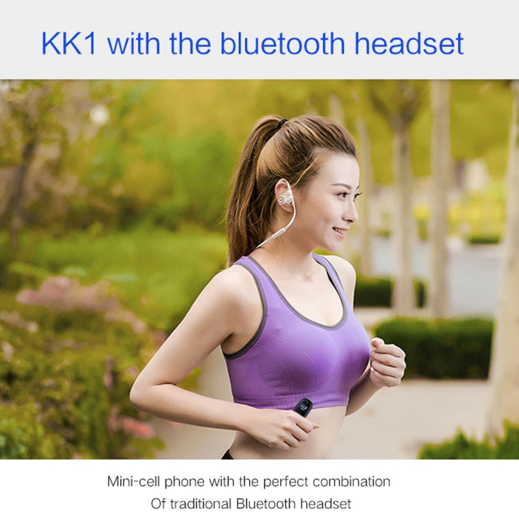 AIEK KK1 Mini Mobile Phone, English Keyboard, Hands Free Bluetooth Dialer Headphone, MTK6261DA, Anti-Lost, Single SIM, Network: 2G(Black) - Others by AIEK | Online Shopping South Africa | PMC TechLife | Buy Now Pay Later Mobicred