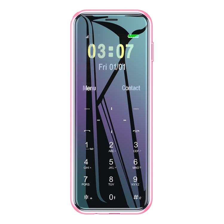 ULCOOL V8 Card Mobile Phone, 1000mAh Battery, 1.44 inch, MTK6261D, Support Bluetooth, FM, Magic Sound, GSM, Dual SIM (Pink) - Others by Ulcool | Online Shopping South Africa | PMC Jewellery