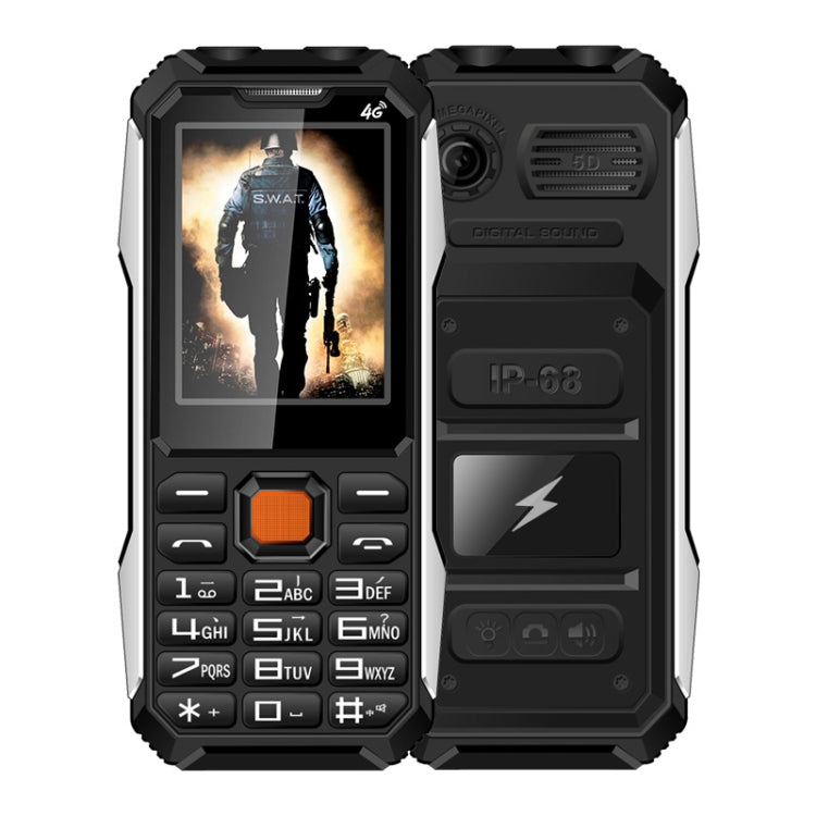 A6 4G Full Network Triple Proofing Elder Phone, Waterproof Shockproof Dustproof, 6800mAh Battery, 2.4 inch, 21 Keys, LED Flashlight, FM, SOS, Dual SIM, Network: 4G(Black) - Others by PMC TechLife | Online Shopping South Africa | PMC TechLife
