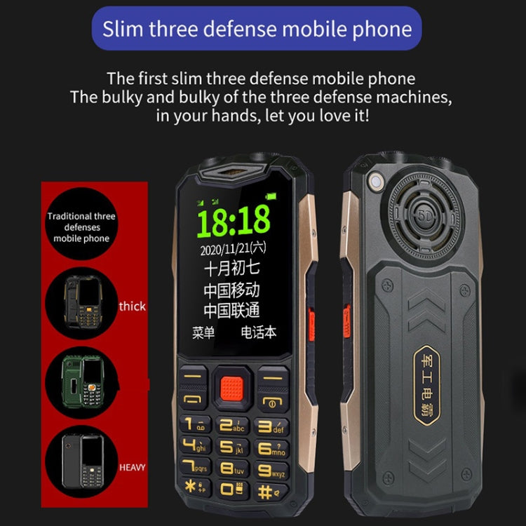 K1 Triple Proofing Elder Phone, Waterproof Shockproof Dustproof, 4800mAh Battery, 2.4 inch, 21 Keys, Bluetooth, LED Flashlight, FM, SOS, Dual SIM, Network: 2G (Orange) - Others by PMC Jewellery | Online Shopping South Africa | PMC Jewellery