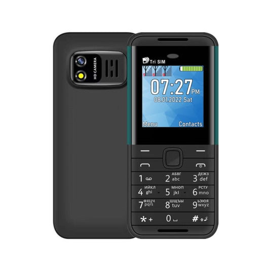 SERVO BM5310 Mini Mobile Phone, Russian Key, 1.33 inch, MTK6261D, 21 Keys, Support Bluetooth, FM, Magic Sound, Auto Call Record, GSM, Triple SIM (Black+green) - SERVO by SERVO | Online Shopping South Africa | PMC Jewellery | Buy Now Pay Later Mobicred