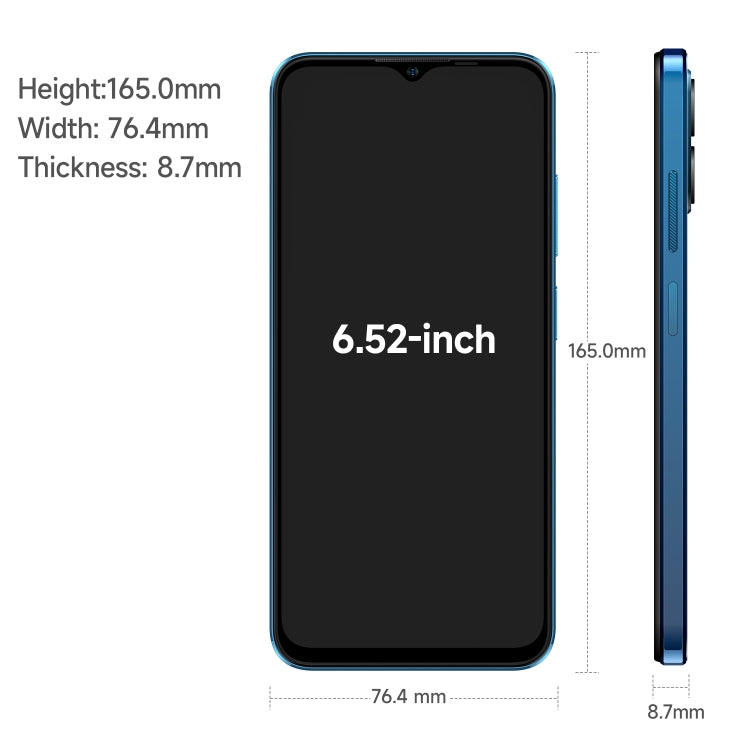 [HK Warehouse] Ulefone Note 16 Pro, 8GB+128GB, Dual Back Cameras, Face ID & Side Fingerprint Identification, 4400mAh Battery, 6.52 inch Android 13 Unisoc T606 OctaCore up to 1.6GHz, Network: 4G, Dual SIM, OTG(Blue) - Ulefone by Ulefone | Online Shopping South Africa | PMC Jewellery